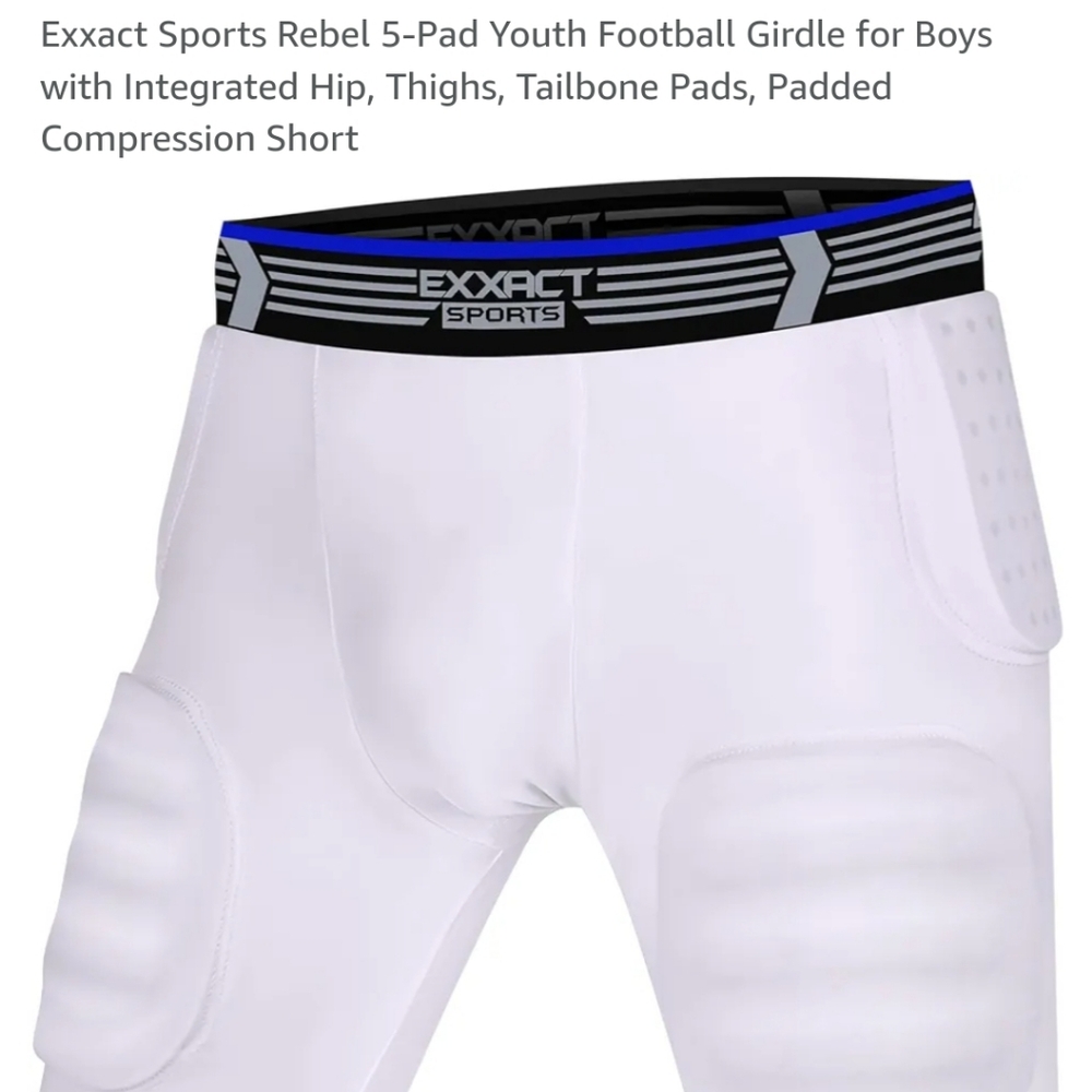 Youth football girdle, 5 pad, used, Size large